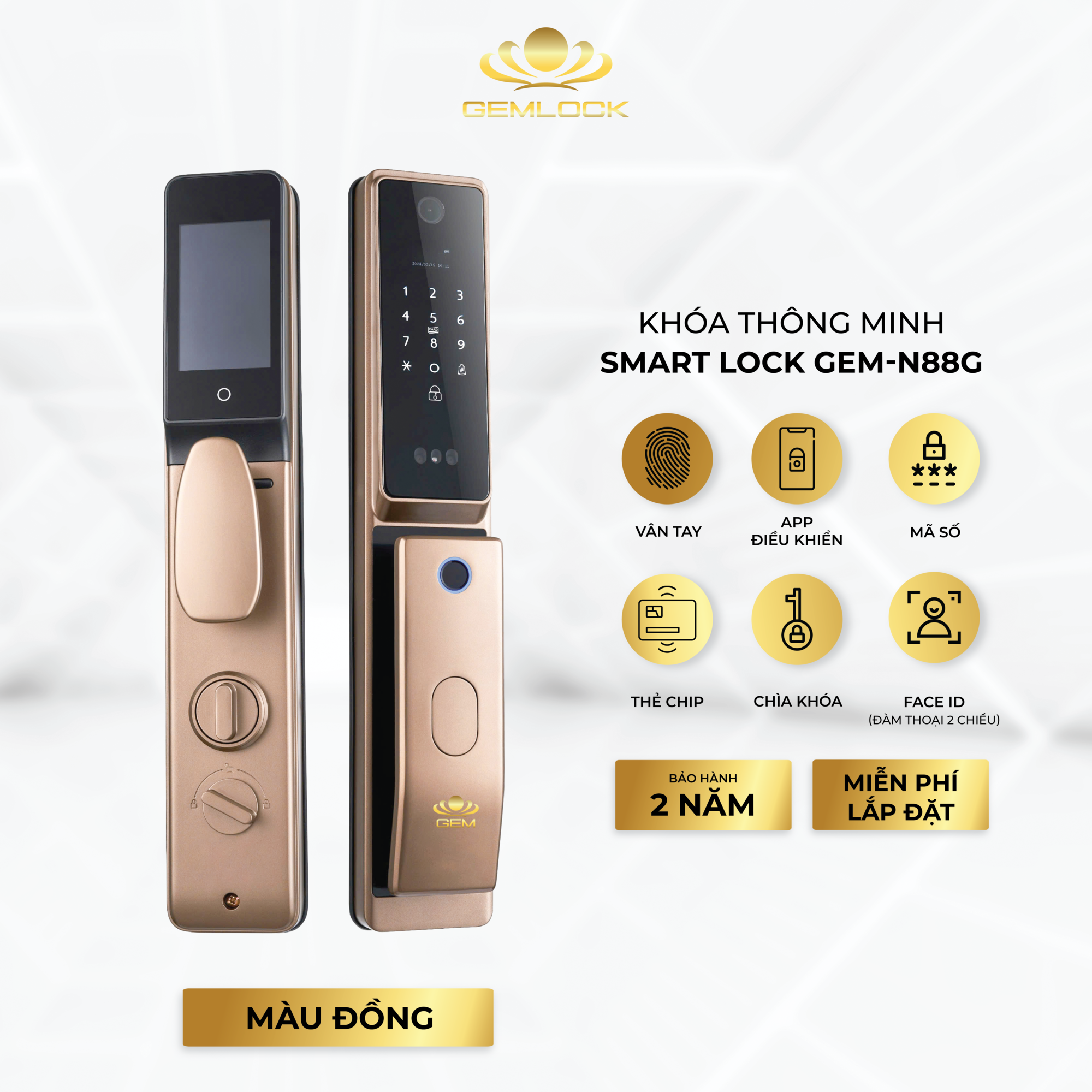 KHÓA THÔNG MINH SMART LOCK GEM-N88G